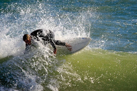 Surfing on Hatteras Island