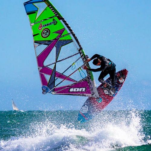 Sailboarding on the Pamlico Sound.